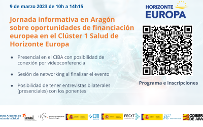 El CIBA acogerá este jueves una jornada informativa sobre oportunidades de financiación europea para proyectos  de Salud