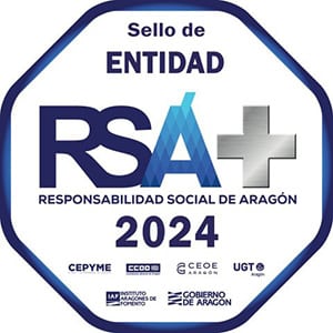 Sello de entidad RSA+ Responsabilidad Social de Aragón 2024