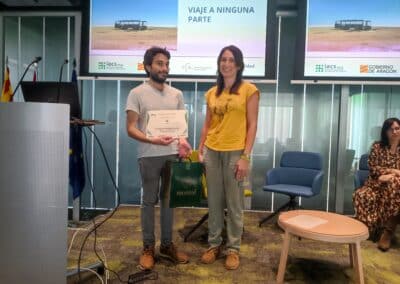Entrega de premios del III Concurso fotográfico Medioambiente y acciones por el clima, el 24 de octubre en el salón de actos del CIBA, primer premio