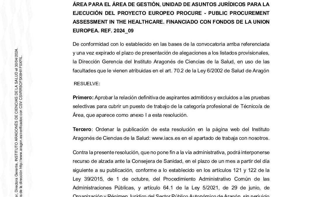 Lista definitiva aspirantes adm excl proceso selección Ref 2024_09 fdo