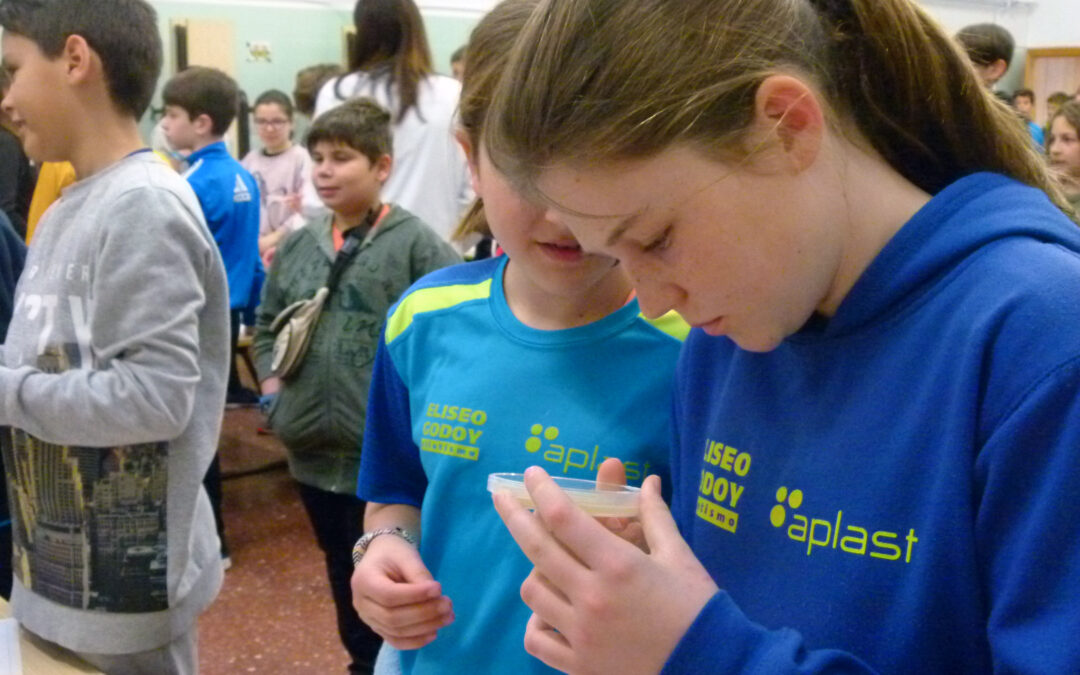 Buscando bacterias, en el Eliseo Godoy